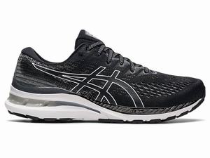 Asics GEL-KAYANO 28 Men's Running Shoes Black / White | VXH729604